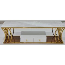 MZ20416 طاولة تلفزيون ذهبية 160سم
