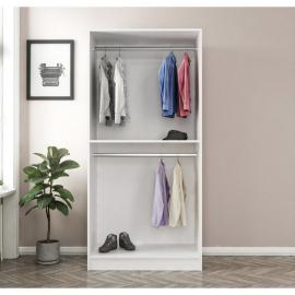 خزانة ملابس 100×57×210 سم - أبيض